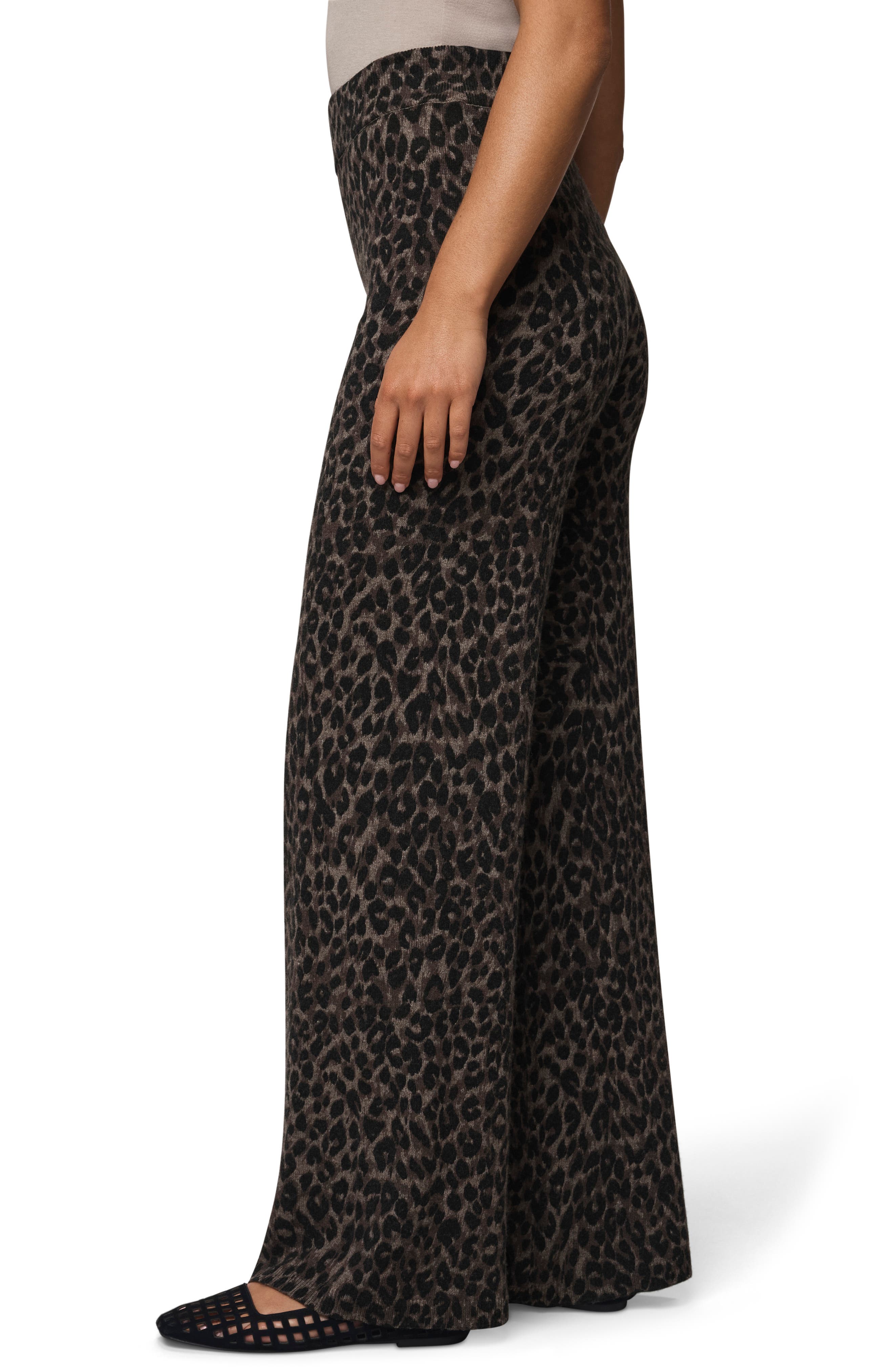 Splendid Leopard Print Sweater Pants