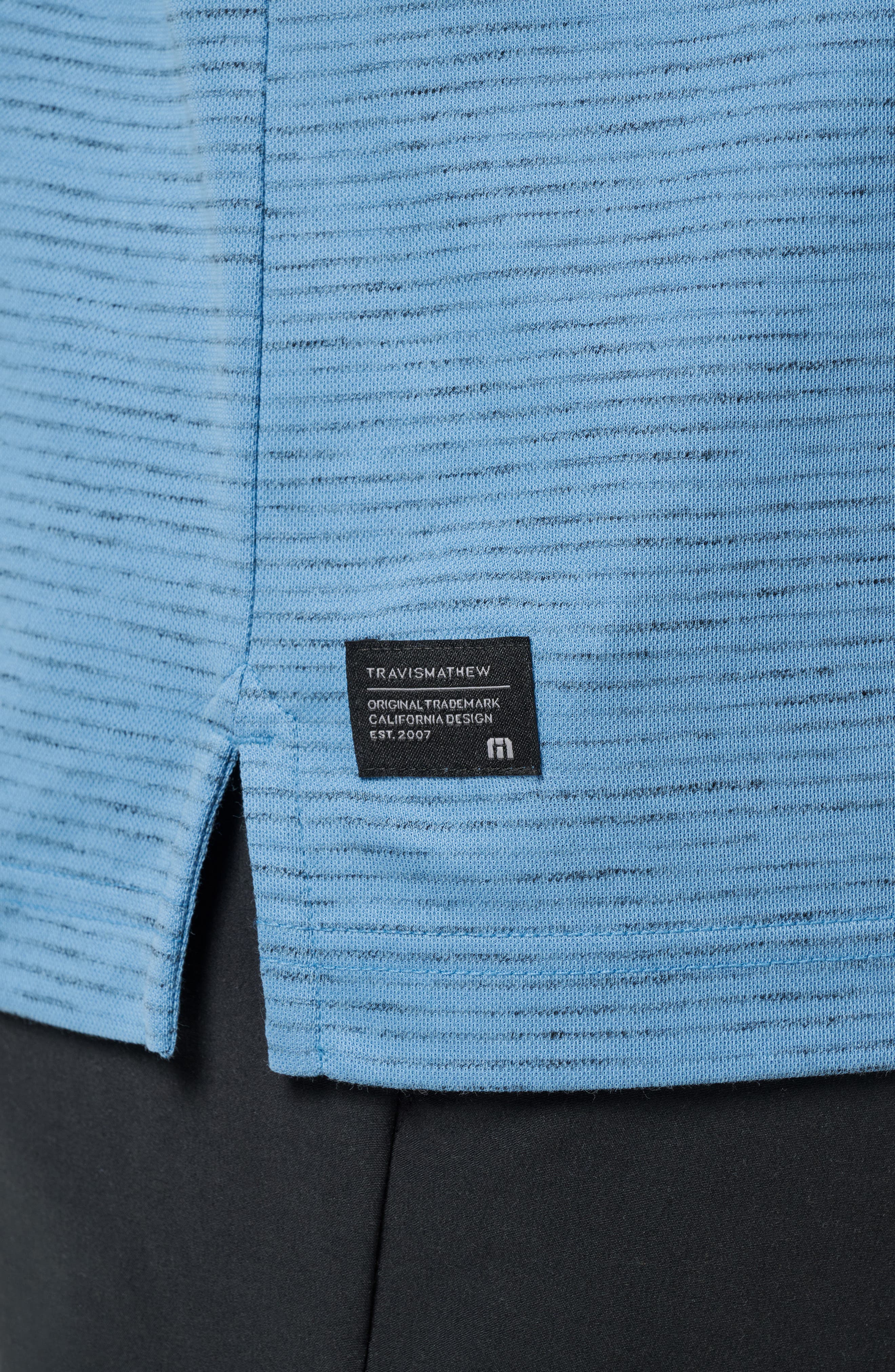 TravisMathew Base Jump Stripe Cotton Blend Polo