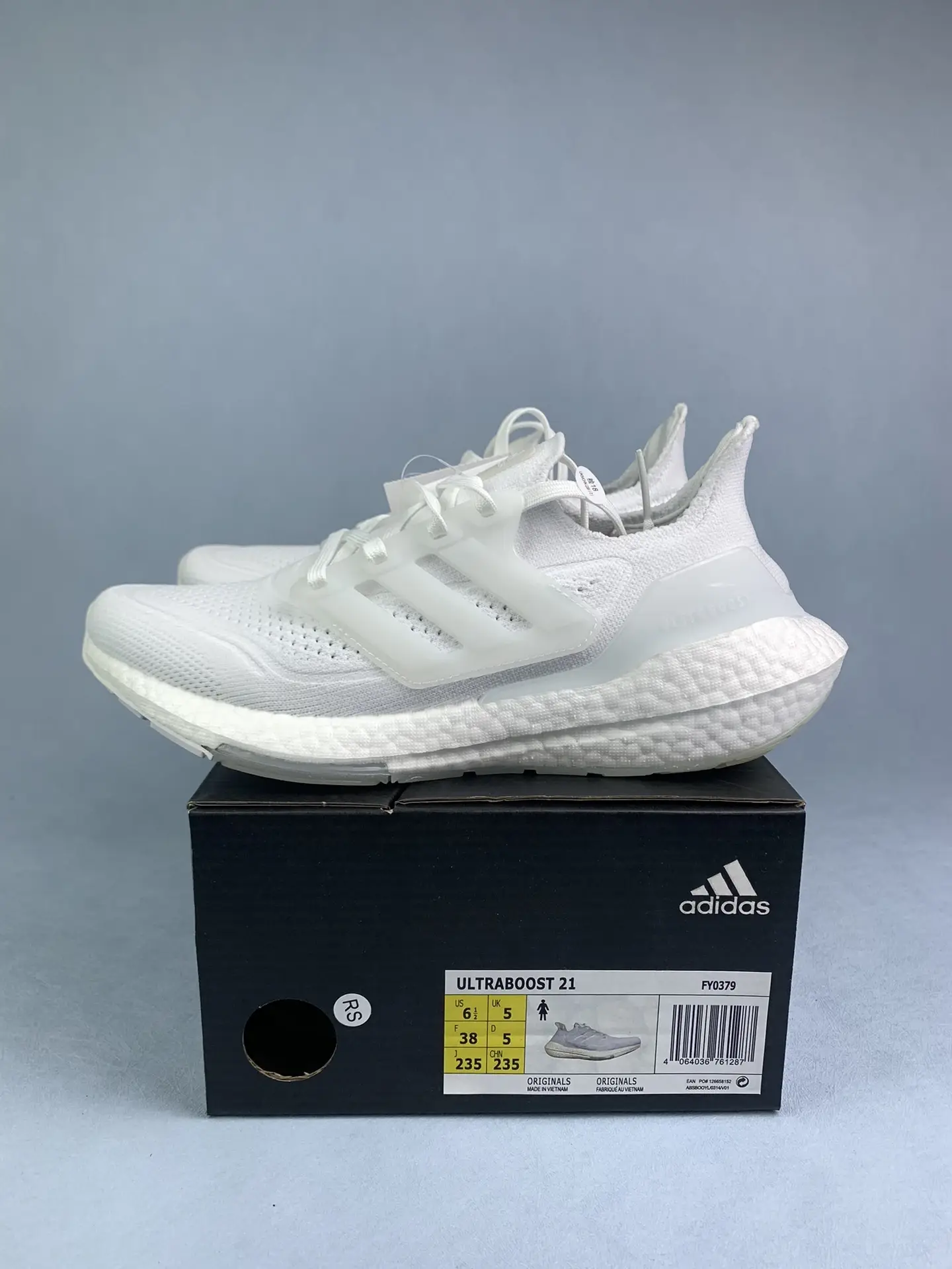 adidas Ultraboost 21 Cloud White Shoes product photo from LabelPicks
