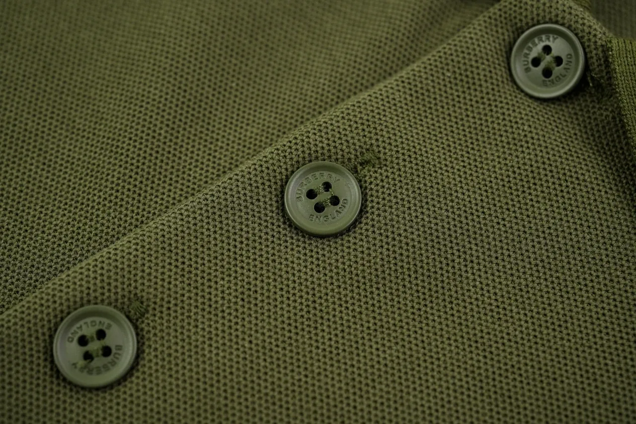 Burberry Olive Green Small Equestrian Knight Embroidered Polo Shirt product photo from LabelPicks