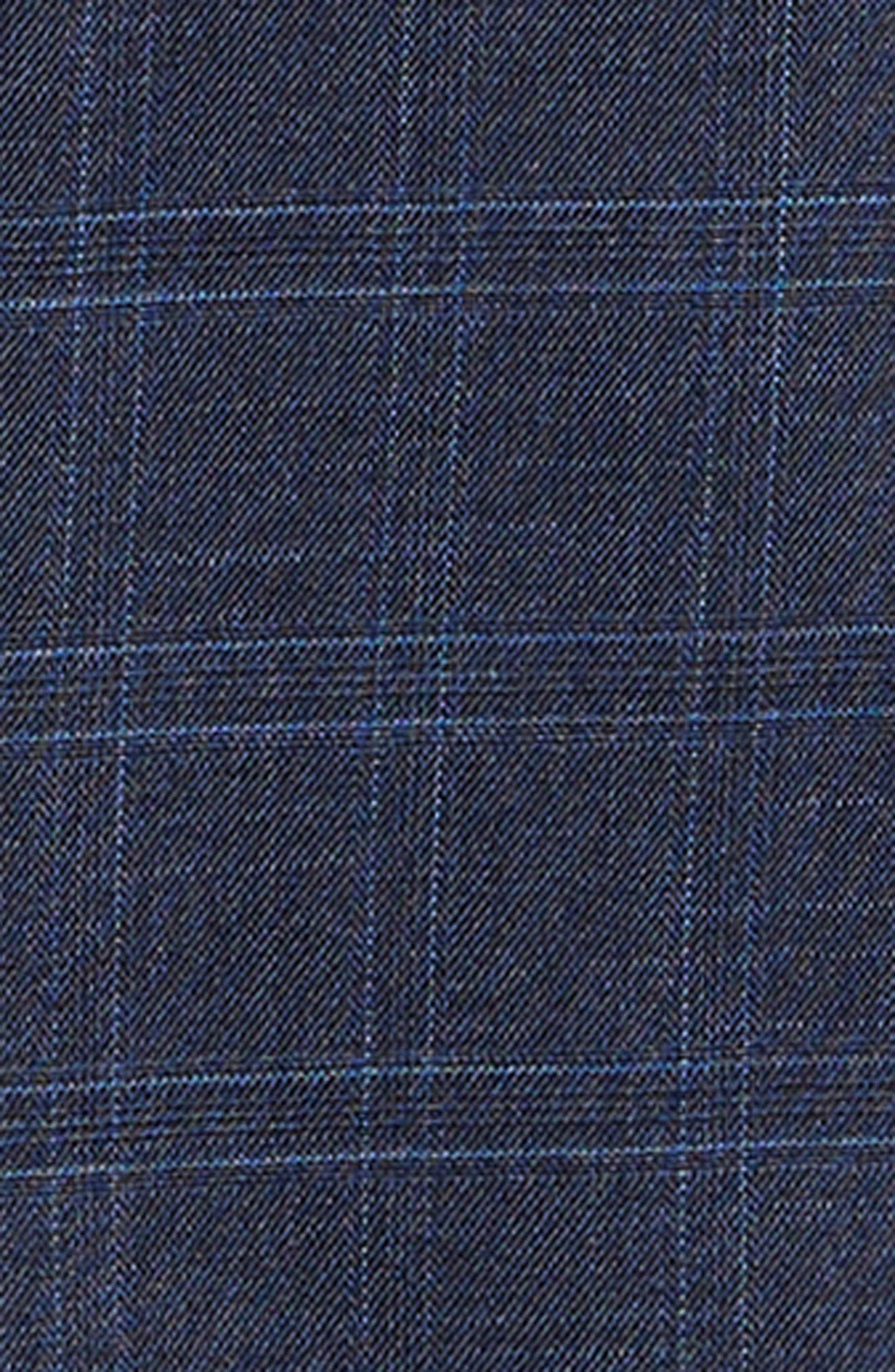 Andrew Marc Kids' Skinny Fit Navy Plaid Suit