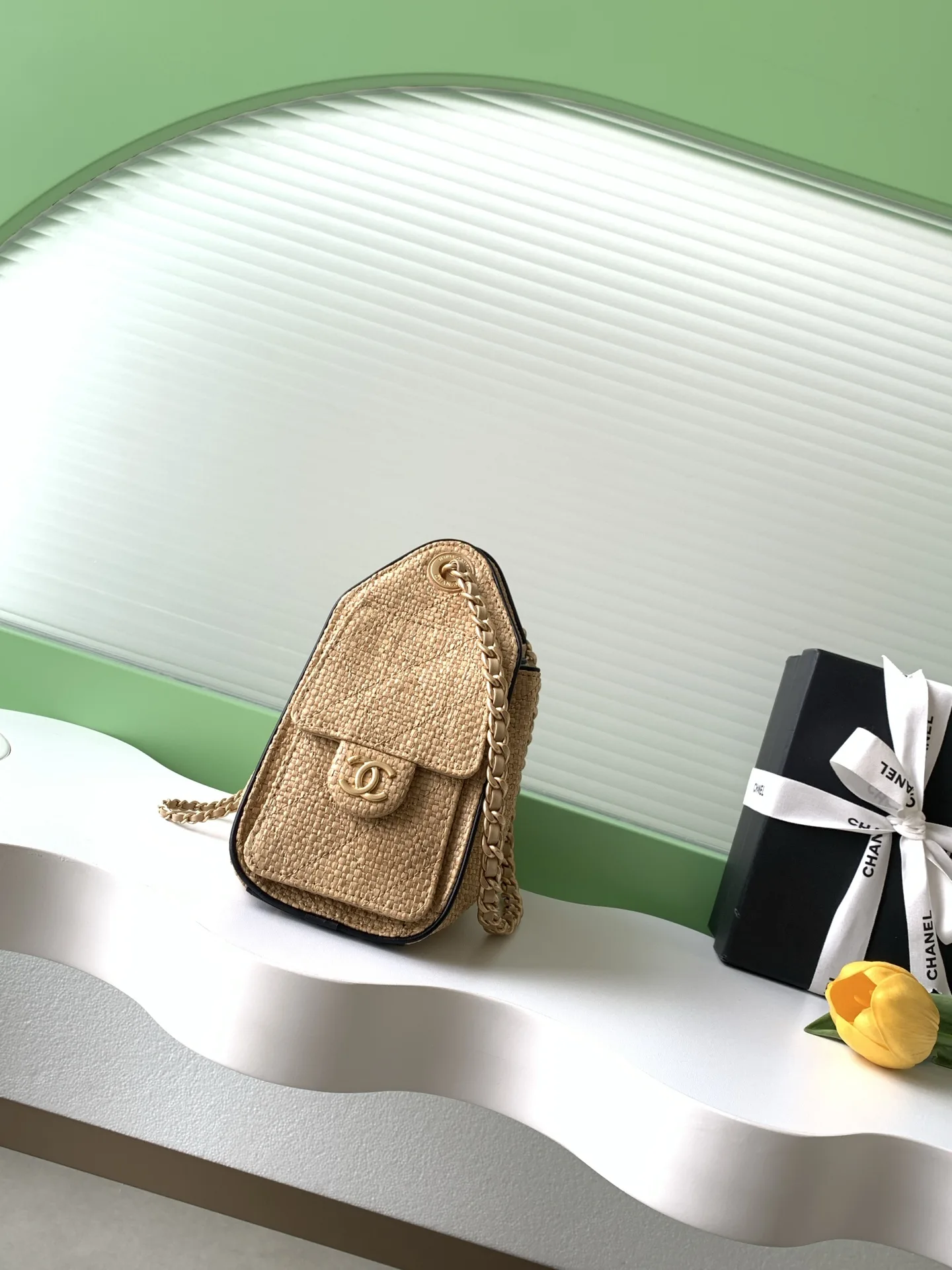 Chanel Straw Woven Bucket Bag product photo from LabelPicks