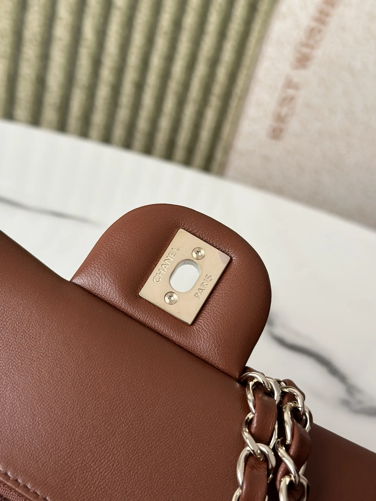 Chanel Classic Flap Brown Quilted Leather Shoulder Bag product photo from LabelPicks