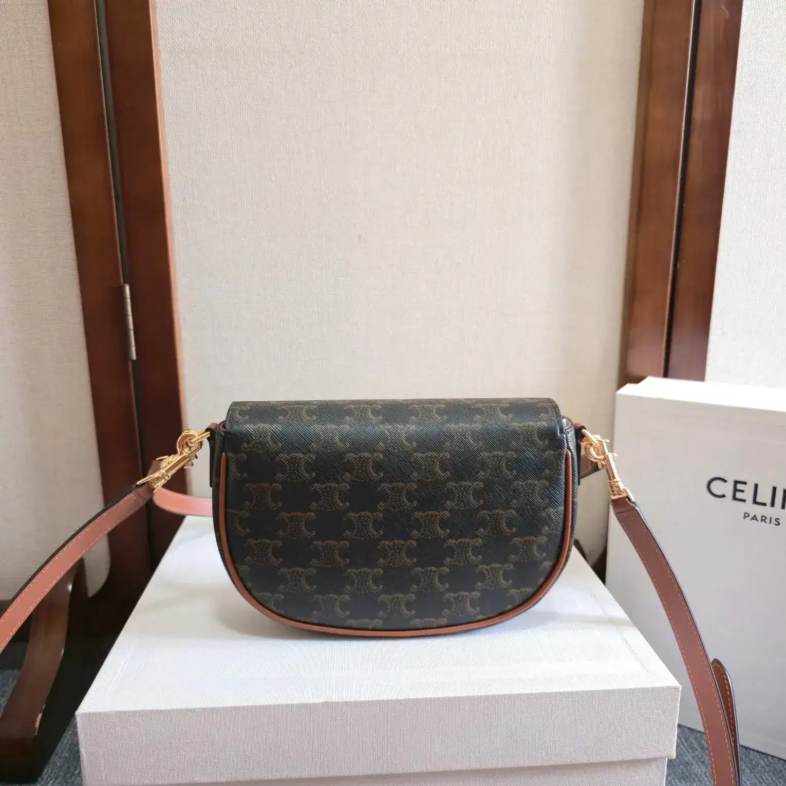 Celine Folco Calfskin Crossbody Bag product photo from LabelPicks