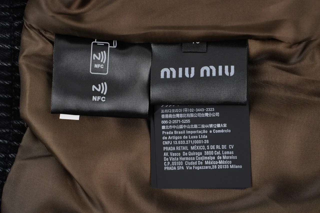 Miu Miu Black Logo Denim Padded Jacket product photo from LabelPicks