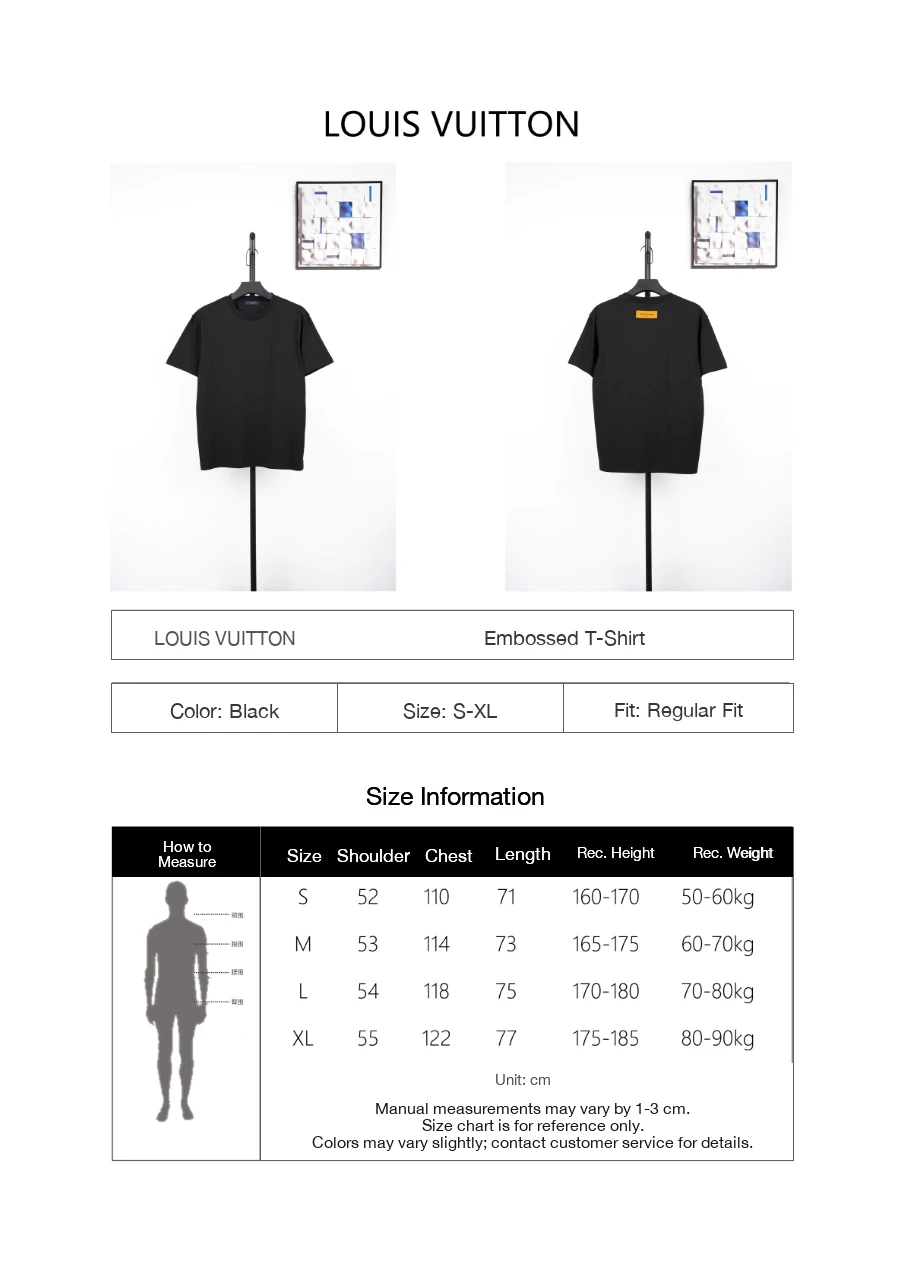 Louis Vuitton Black Embossed T-Shirt product photo from LabelPicks