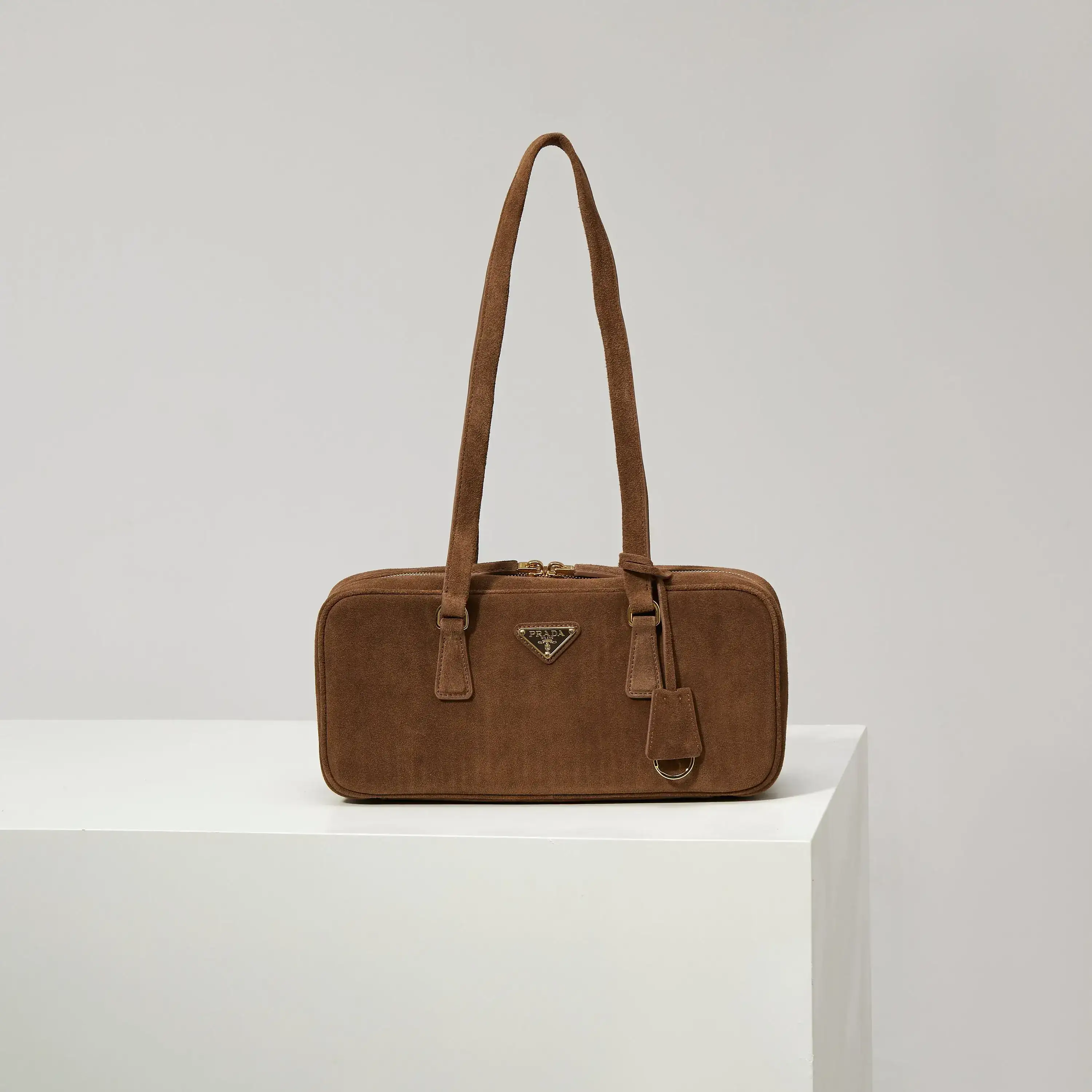 Prada Suede Leather Shoulder Bag product photo from LabelPicks