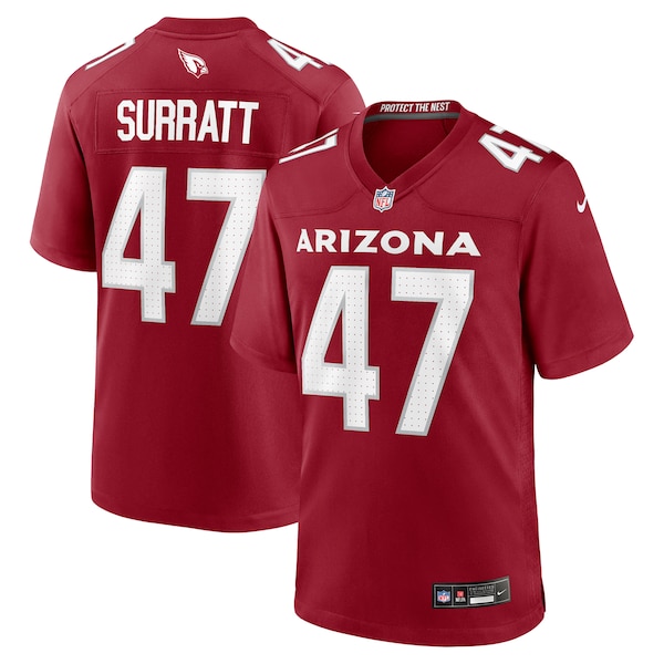 Sage Surratt Arizona Cardinals Nike Team Game Jersey -  Cardinal
