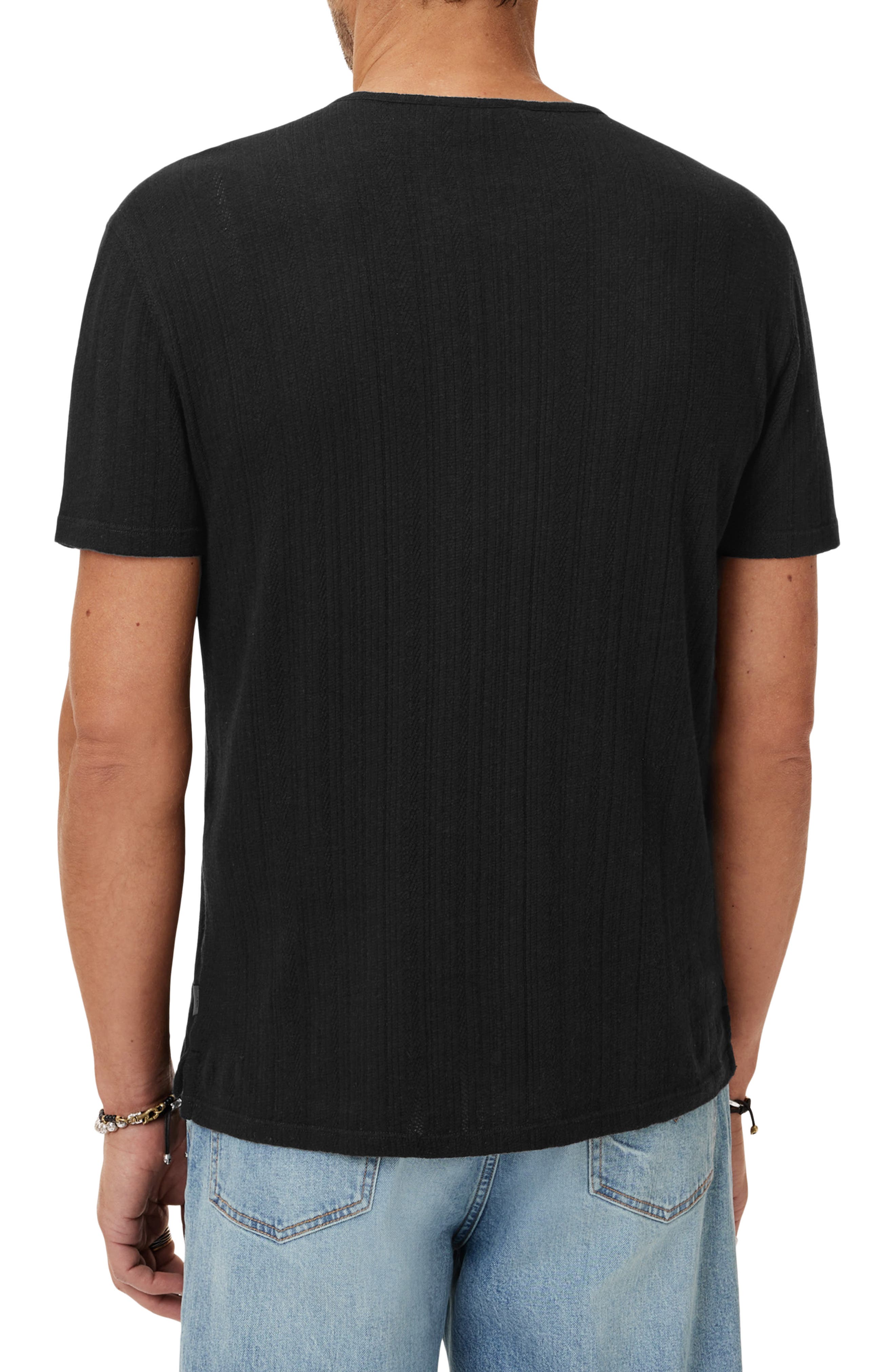 John Varvatos Ciel Variegated Rib Henley