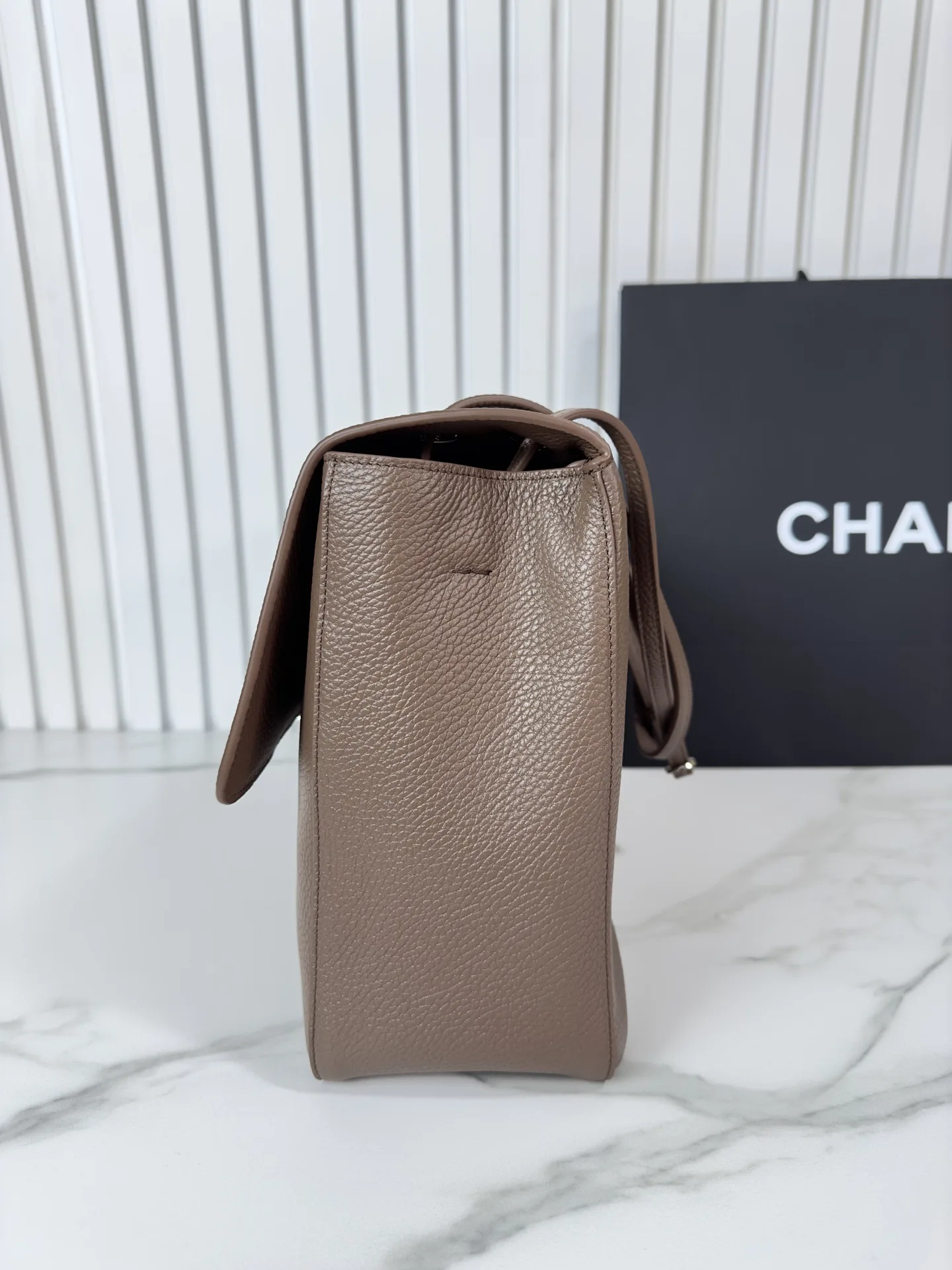 Chanel Brown Classic Flap Grained Leather Crossbody Bag product photo from LabelPicks