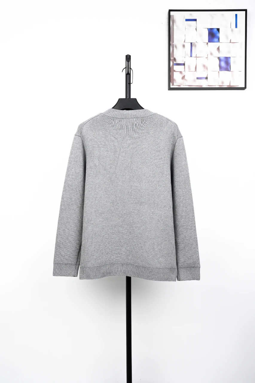 Miu Miu Muted Grey Logo Knit Jacket product photo from LabelPicks