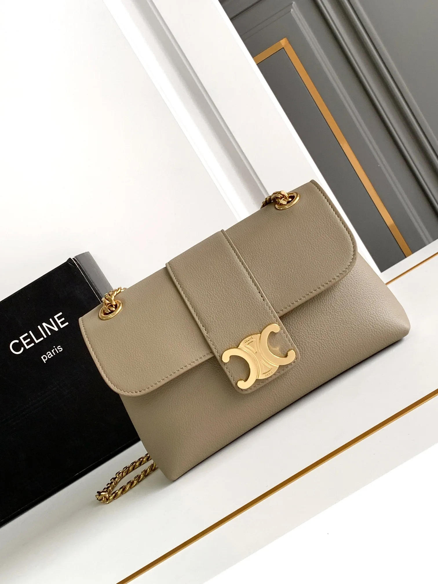 Celine Triomphe Grained Leather Crossbody Bag product photo from LabelPicks