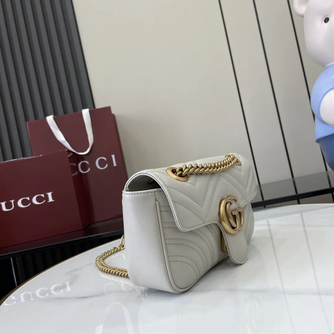 Gucci Marmont Grey GG Supreme Canvas Crossbody Bag product photo from LabelPicks