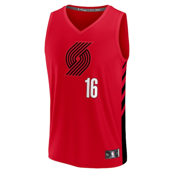 Yang Hansen Portland Trail Blazers  Fast Break Replica Jersey - Red - Statement Edition