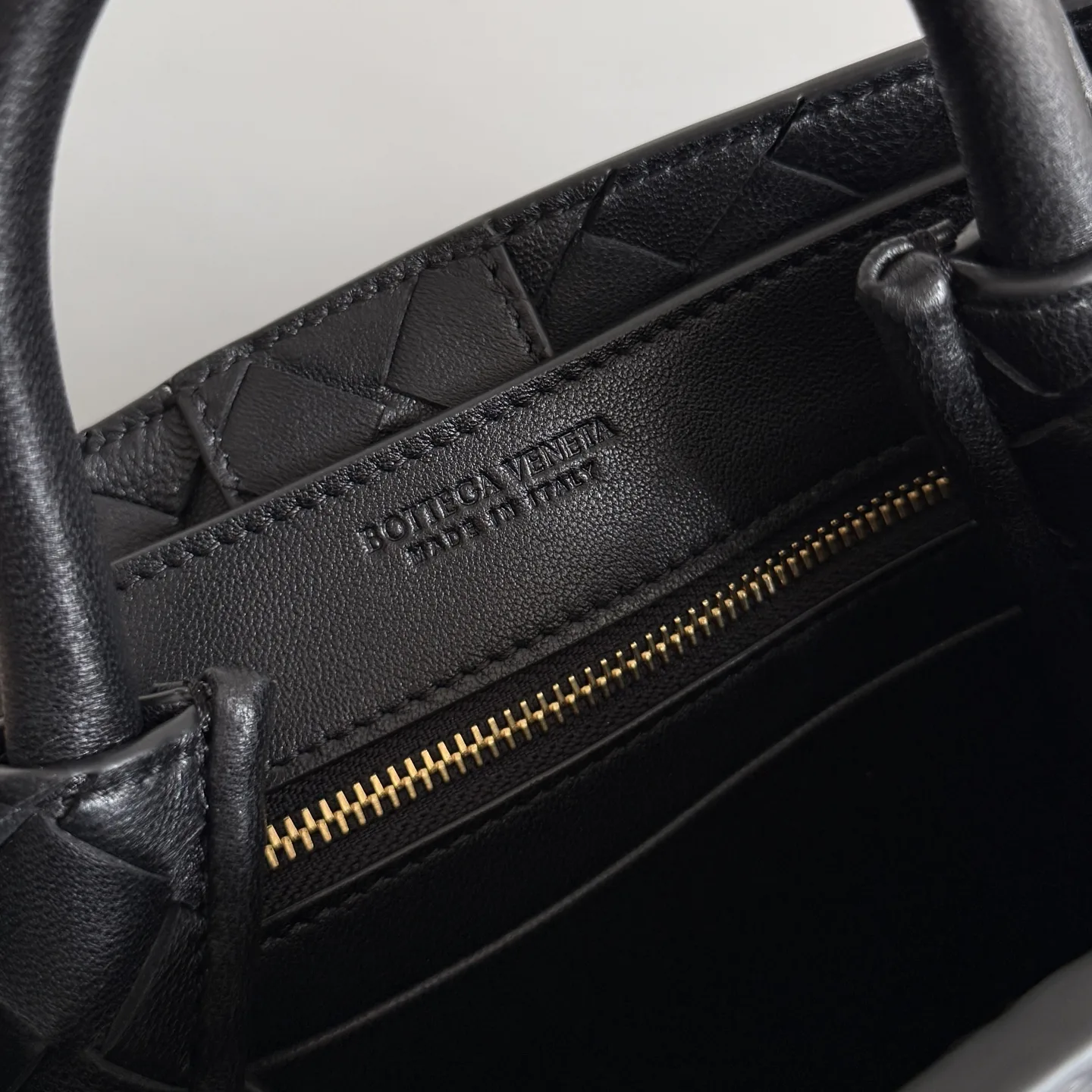 Bottega Veneta Andiamo Intrecciato Woven Leather Top Handle Bag product photo from LabelPicks