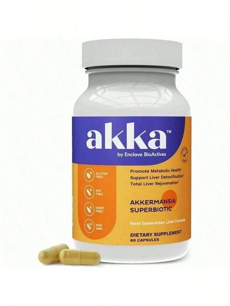 AKKA Premium Liver Cleanse Detox & Repair Superbiotic - 1pack: Detox, Regeneration, & Restoration Liver Support Supplement With Bioavailable Pasteurized Akkermansia |   Vitality |   Metabolism |   Immunity