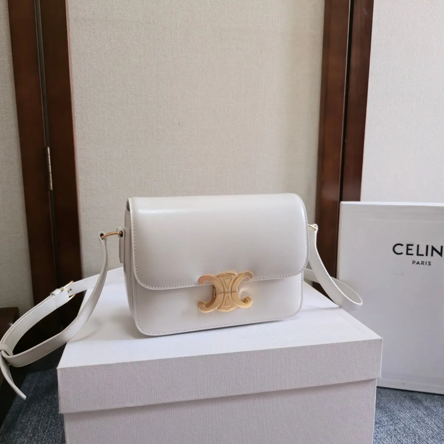 Celine Triomphe Calfskin Crossbody Bag product photo from LabelPicks