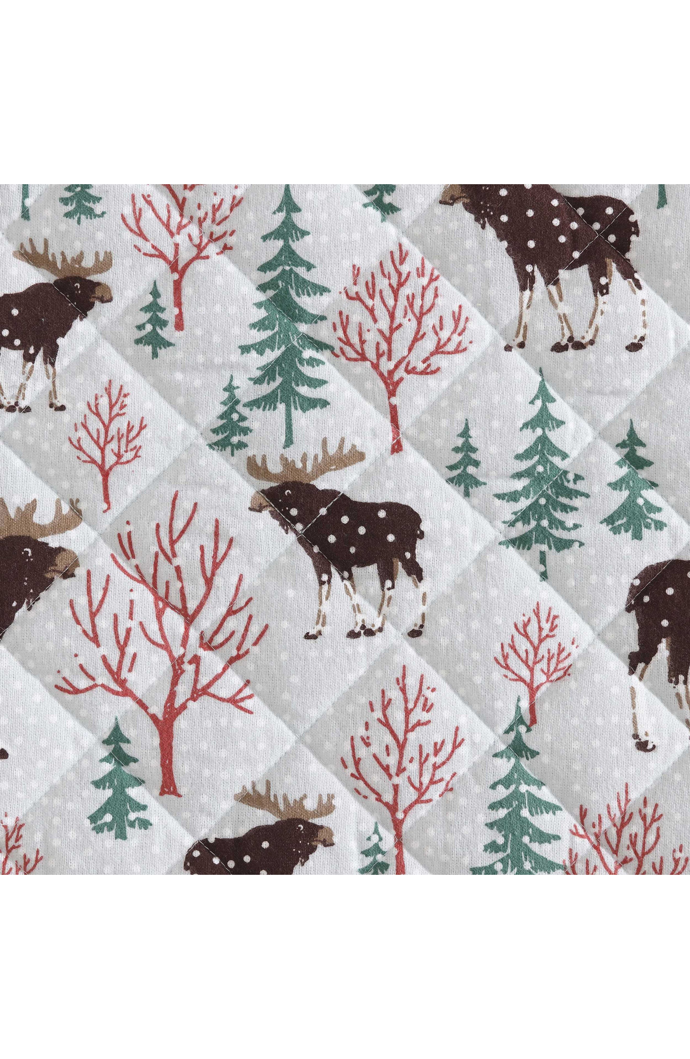 Eddie Bauer Mountain Moose Cotton Flannel Twin Quilt & Sham Set
