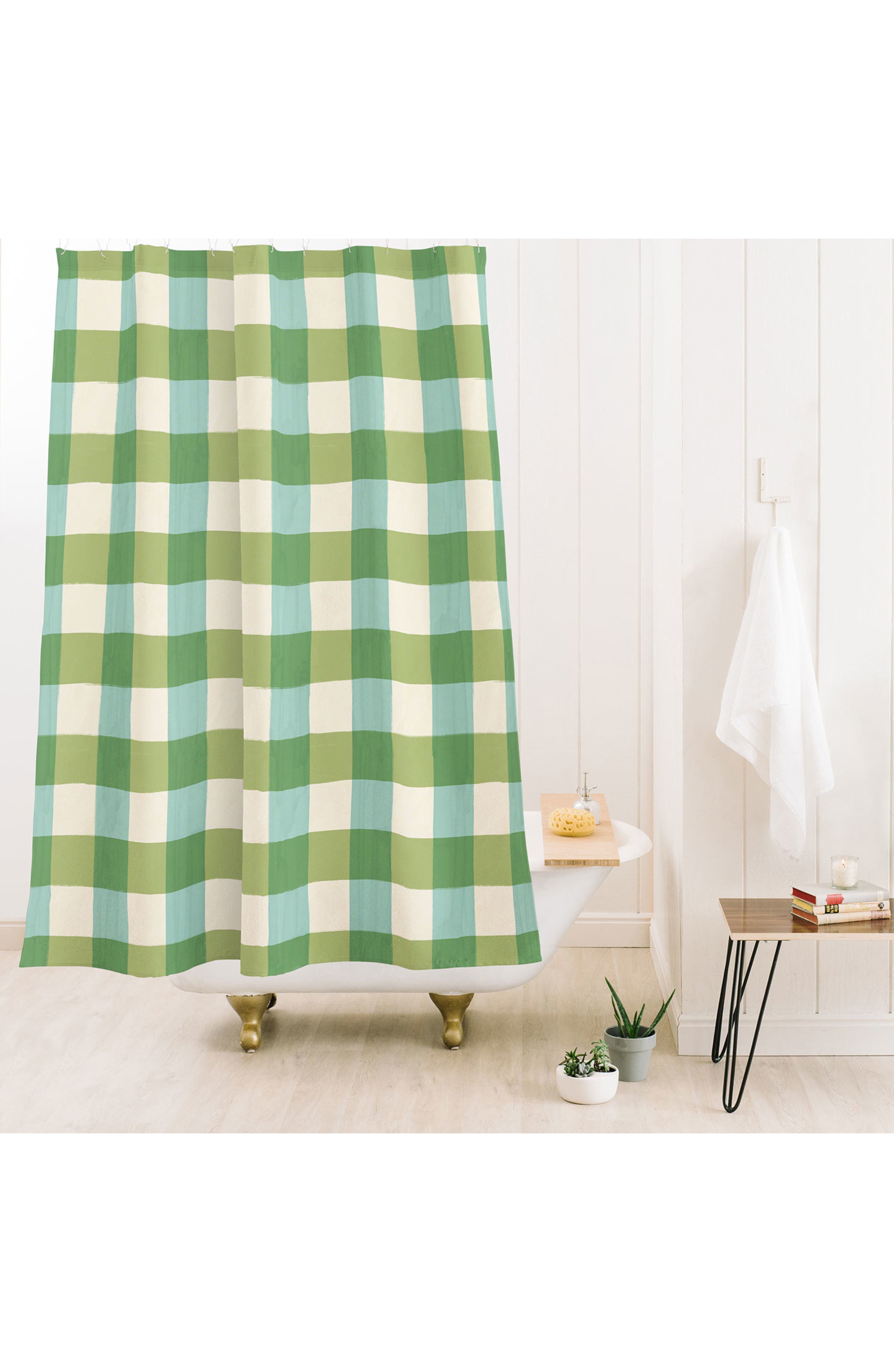 Deny Designs Fruit Salad Gingham Print Shower Curtain