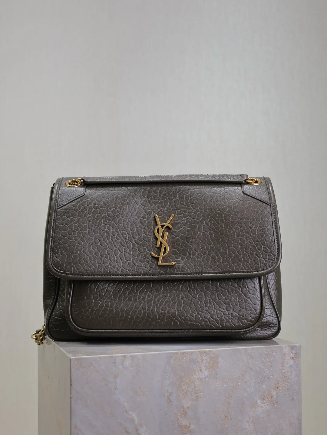 Saint Laurent Green Niki Lambskin Shoulder Bag product photo from LabelPicks