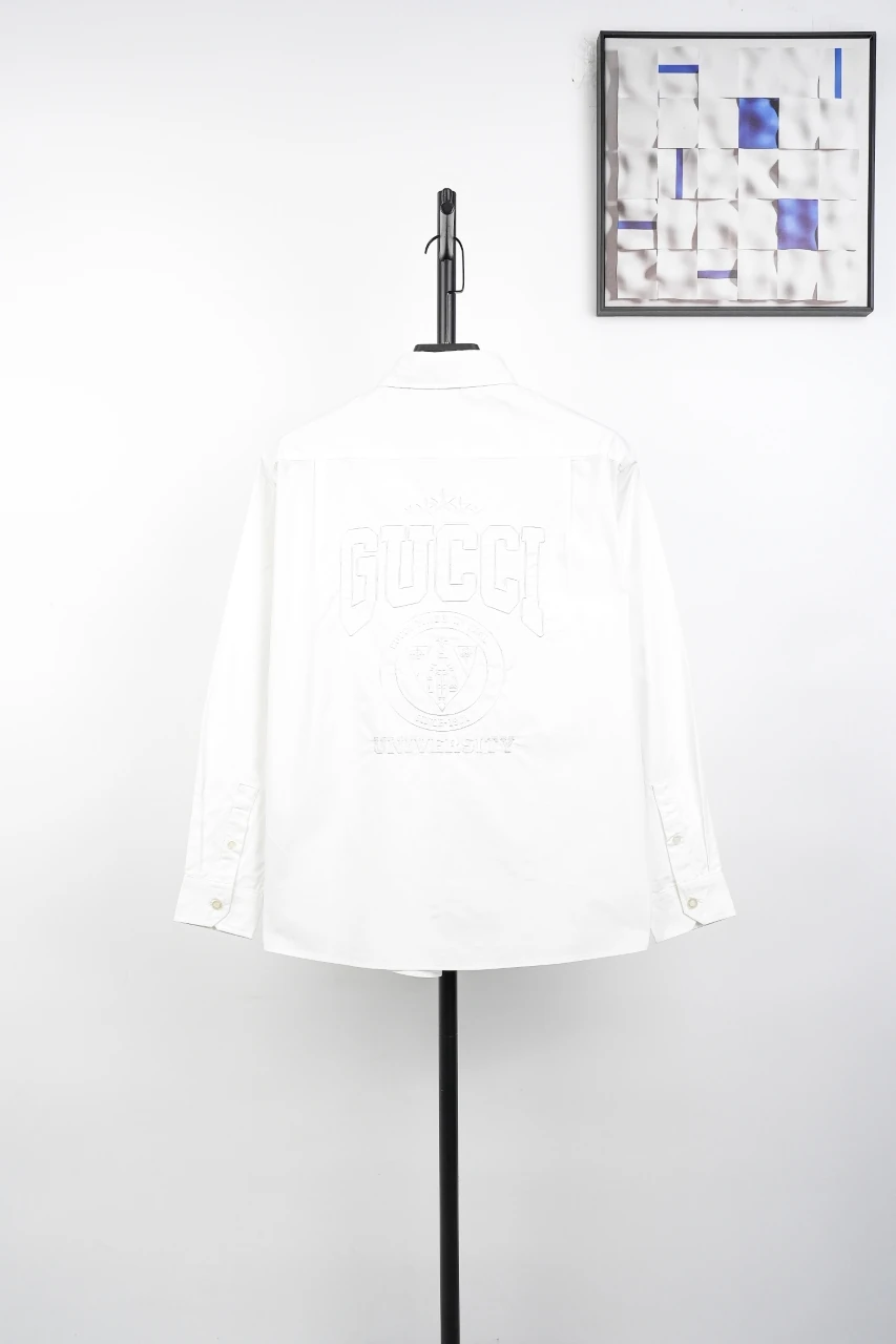 GUCCI White Five-Star G Embroidered Shirt product photo from LabelPicks