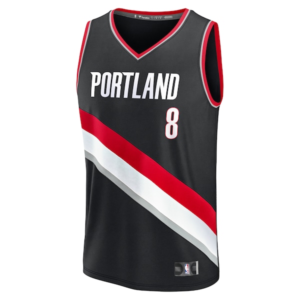 Deni Avdija Portland Trail Blazers  Fast Break Replica Player Jersey - Icon Edition - Black