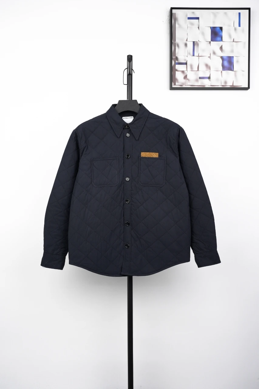 Bottega Veneta Navy Diamond-Quilted Padded Jacket product photo from LabelPicks