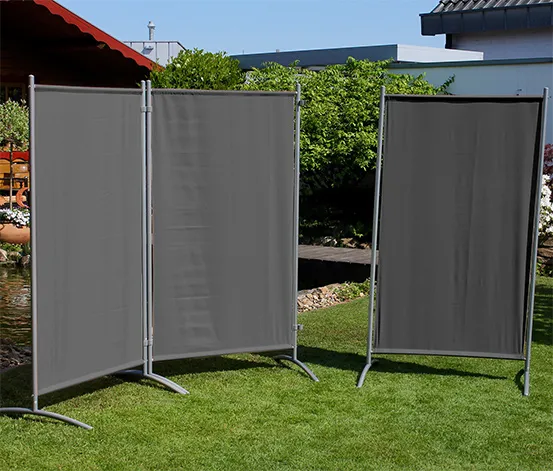 Leco Stellwand, 3-teilig, anthrazit