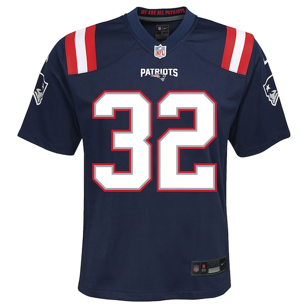 TreVeyon Henderson New England Patriots Nike Youth Team Game Jersey - Navy