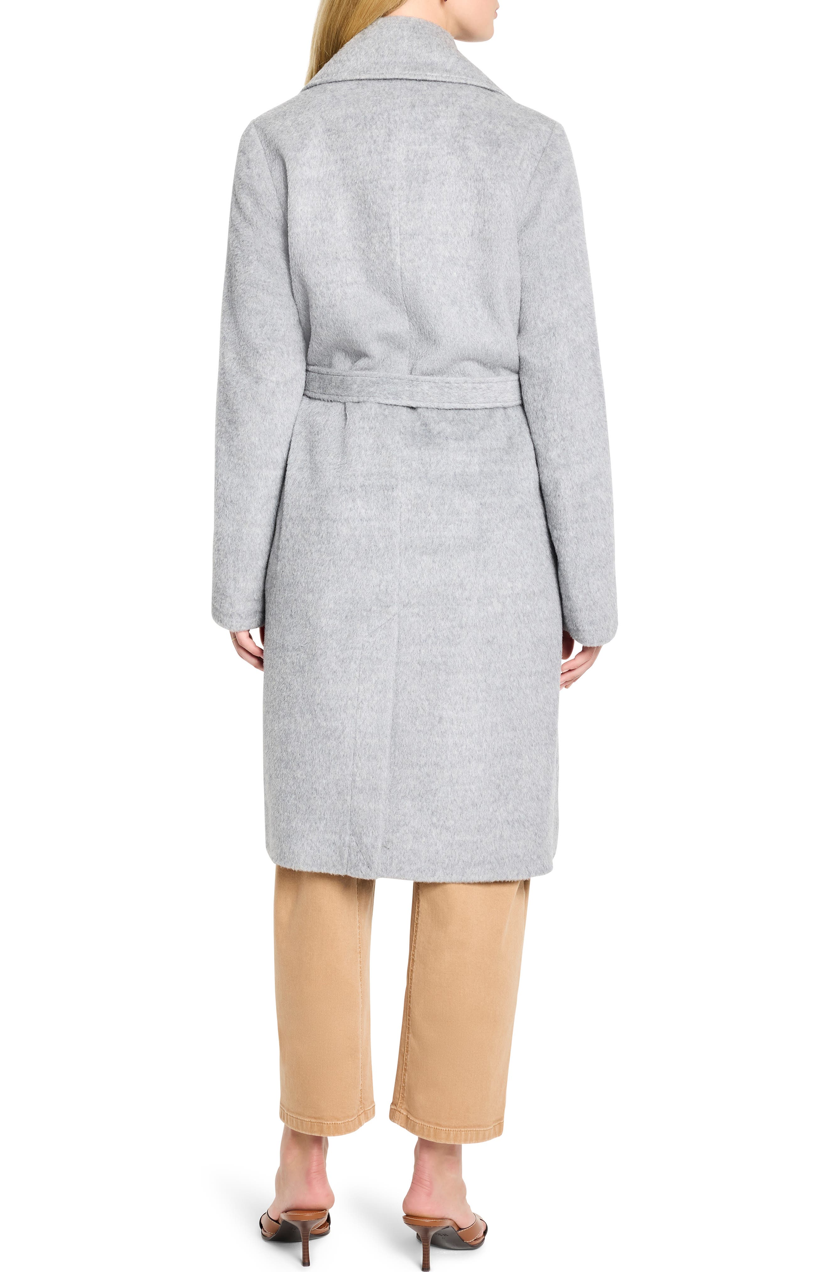 NIC+ZOE Wool Blend Belted Wrap Coat
