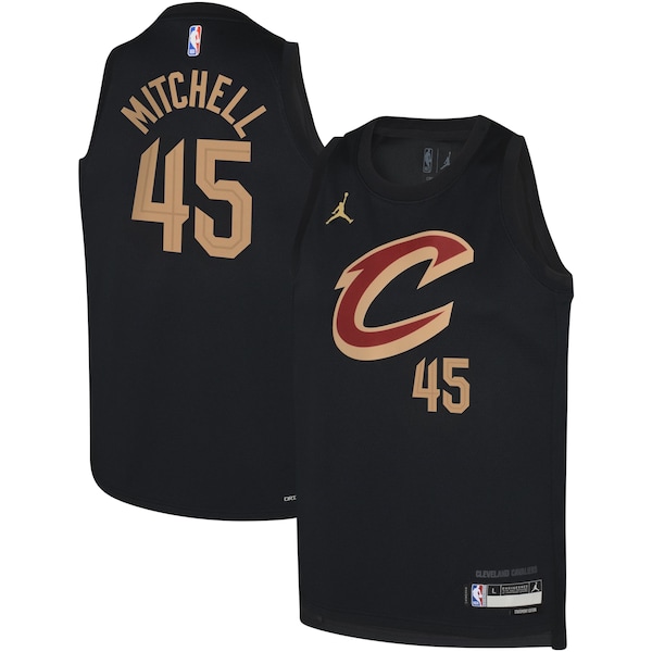 Donovan Mitchell Cleveland Cavaliers Jordan Brand Youth Swingman Jersey - Statement - Black