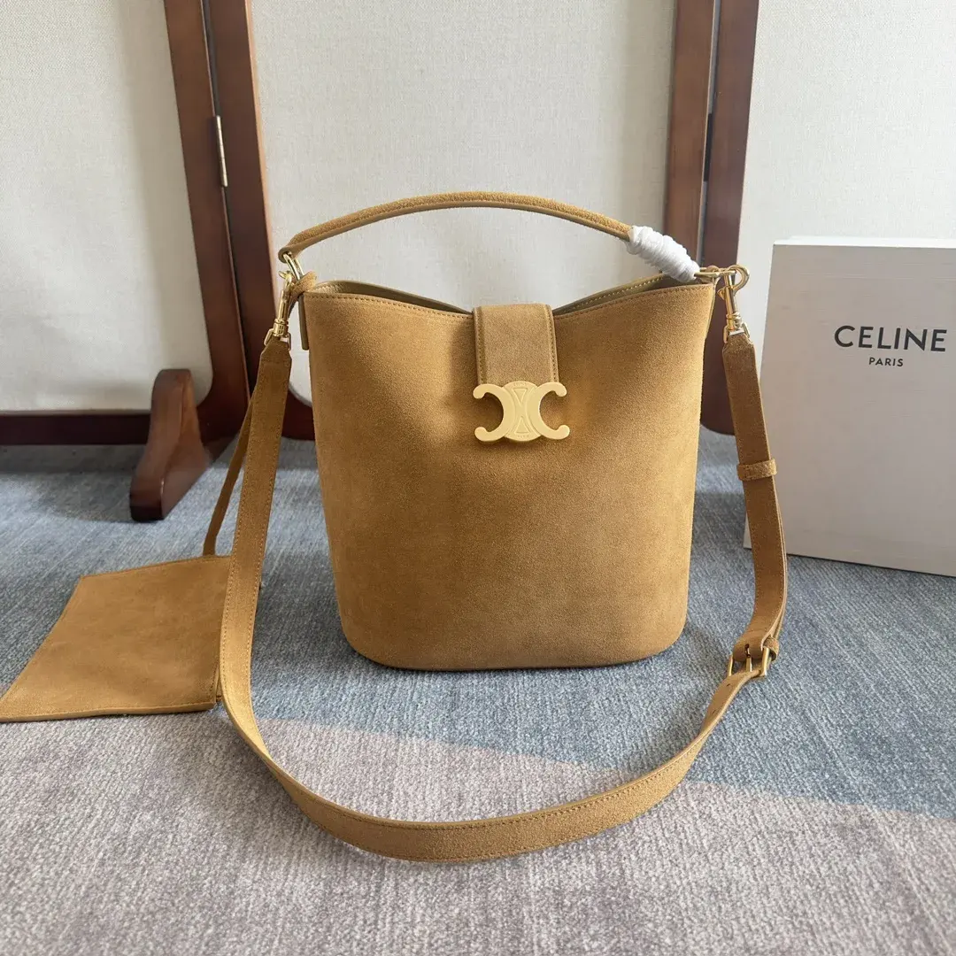 Celine Brown Louise Calfskin Bucket Bag product photo from LabelPicks