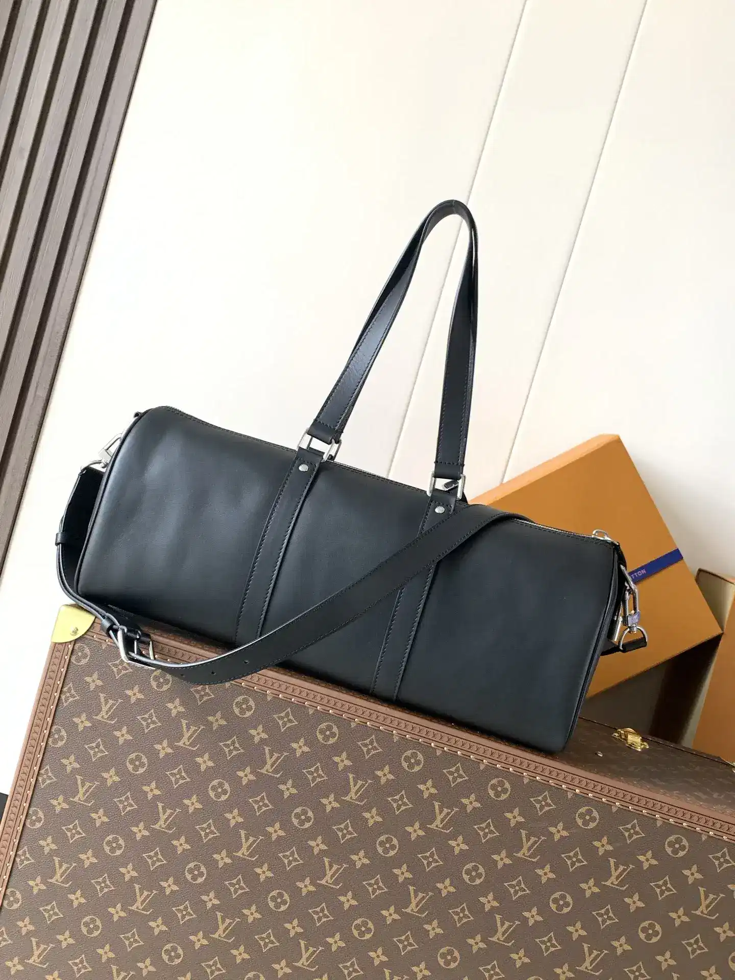 Louis Vuitton Speedy Black Calfskin Shoulder Bag product photo from LabelPicks