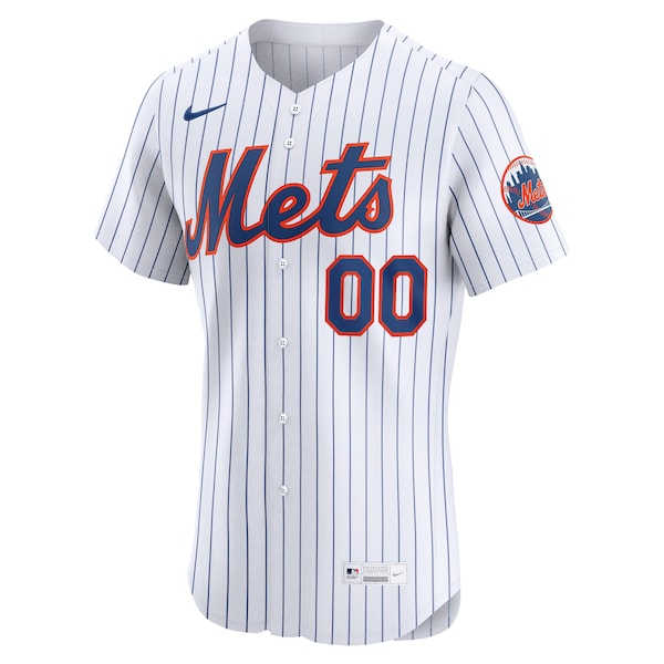 New York Mets Nike Home Elite Custom Jersey - White