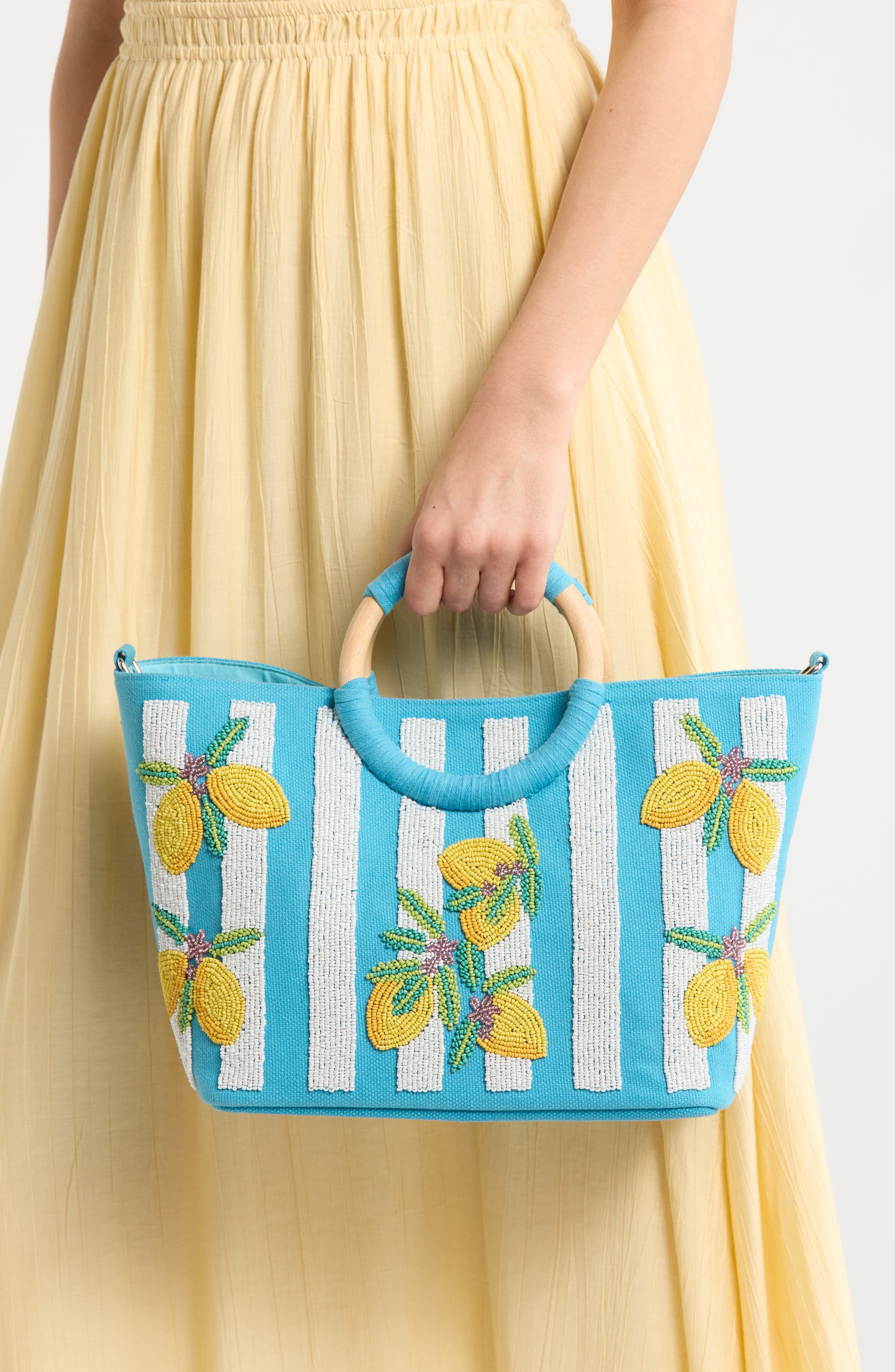Collection XIIX Beaded Canvas Tote Bag