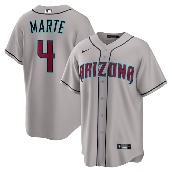Ketel Marte Arizona Diamondbacks Nike Road Replica Jersey - Gray/Cream