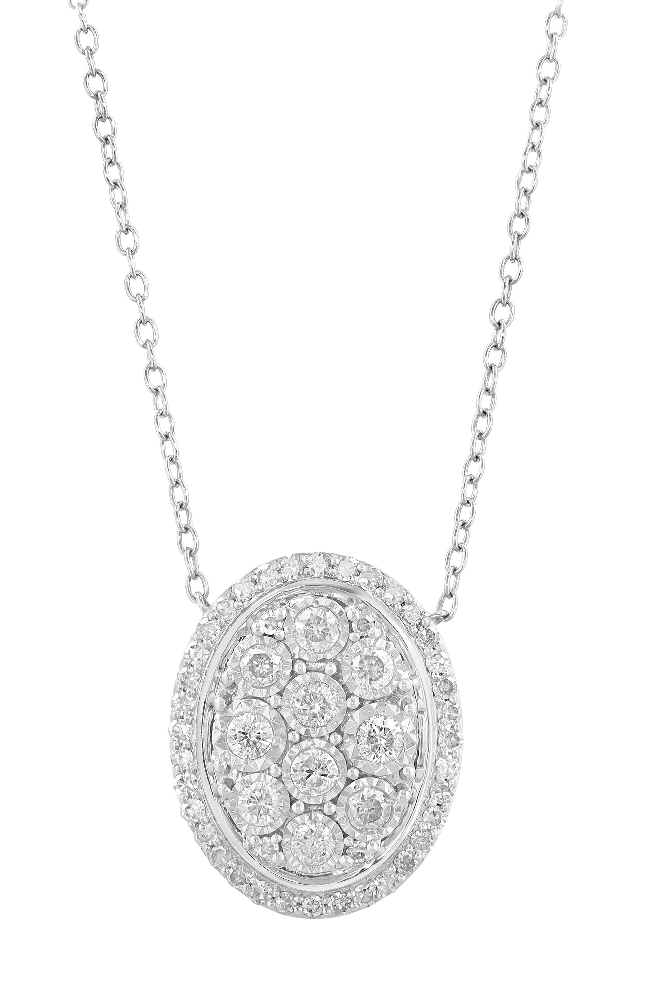 EFFY Sterling Silver Diamond Pendant Necklace