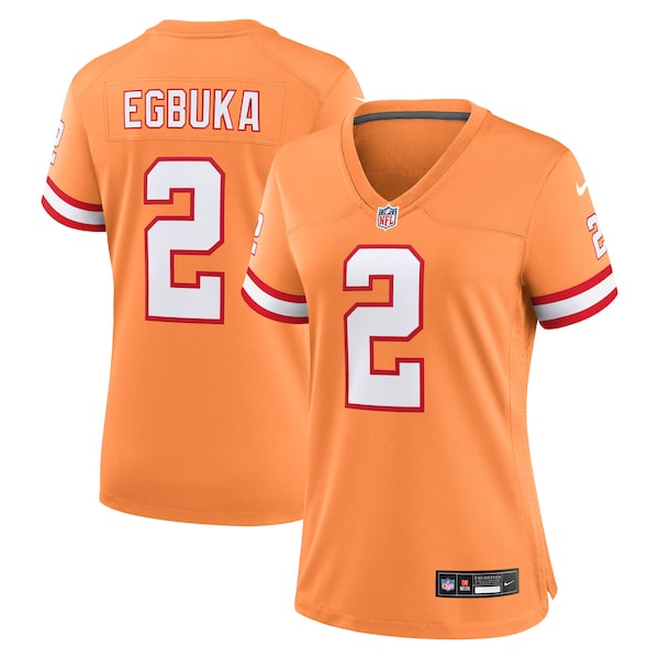 Emeka Egbuka  Tampa Bay Buccaneers Nike Women's Alternate 2  Game Jersey - Creamsicle/White/Red