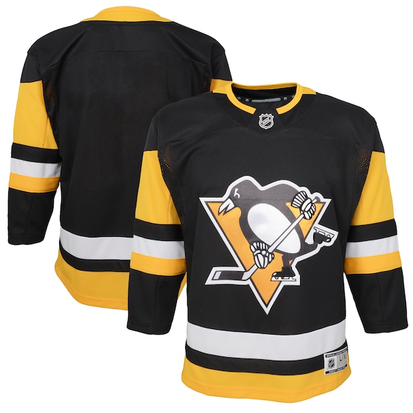 Pittsburgh Penguins Youth Home Premier Blank Jersey - Black