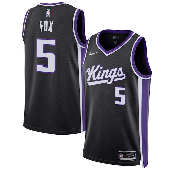 De'Aaron Fox Sacramento Kings Nike Unisex Swingman Jersey - Icon Edition - Black/White