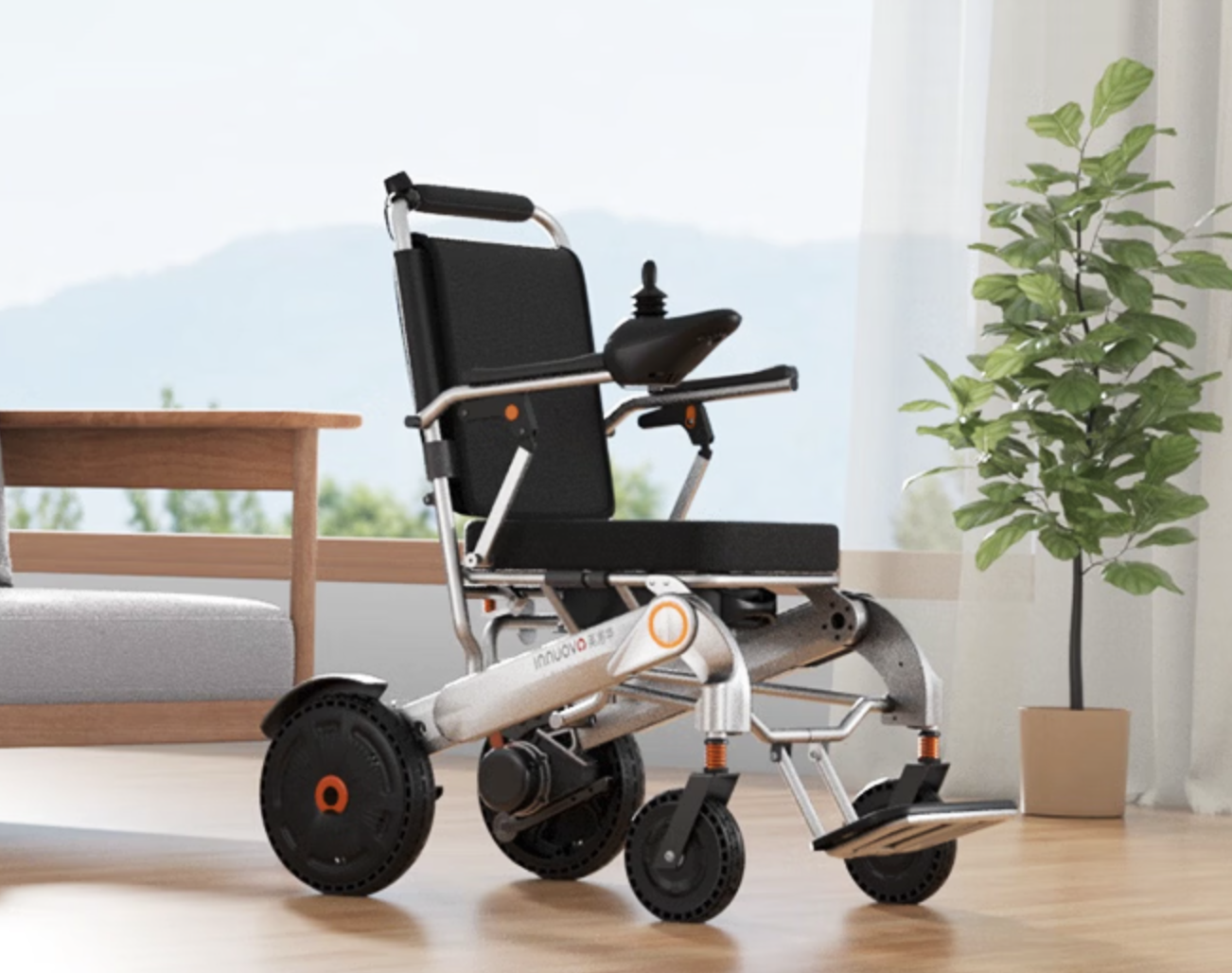 INNUOVO Electric Wheelchair for Elderly Light Weight Foldable Wheel Chair - GreshamTech