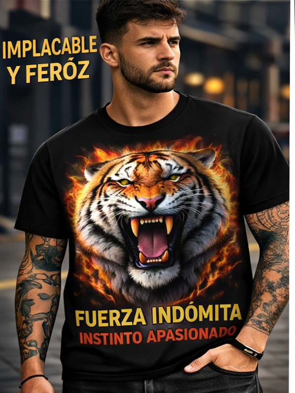 Remera Tigre Furioso | Streetwear Dark Unisex