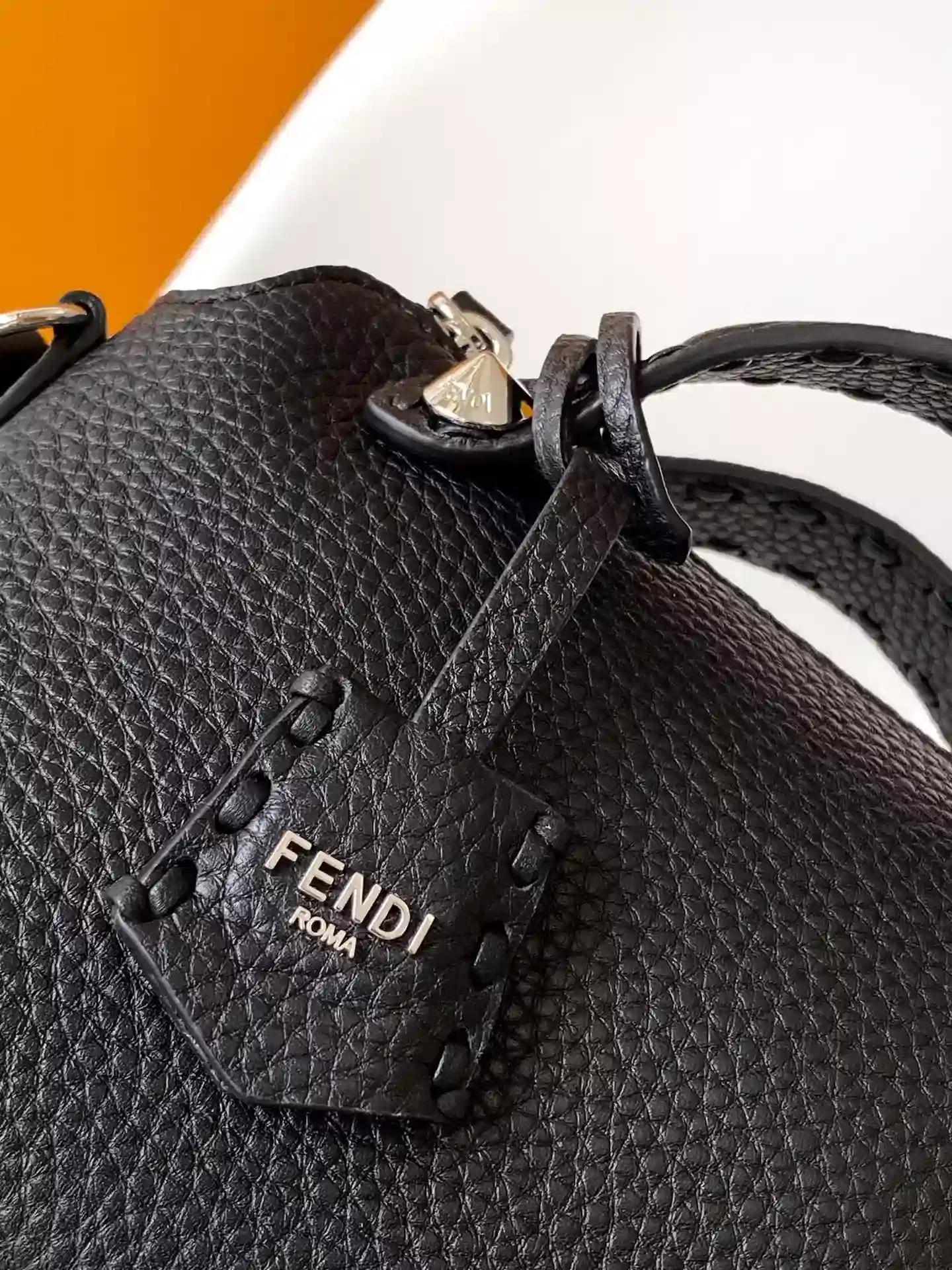 Fendi Gold Calfskin Top Handle Bag product photo from LabelPicks