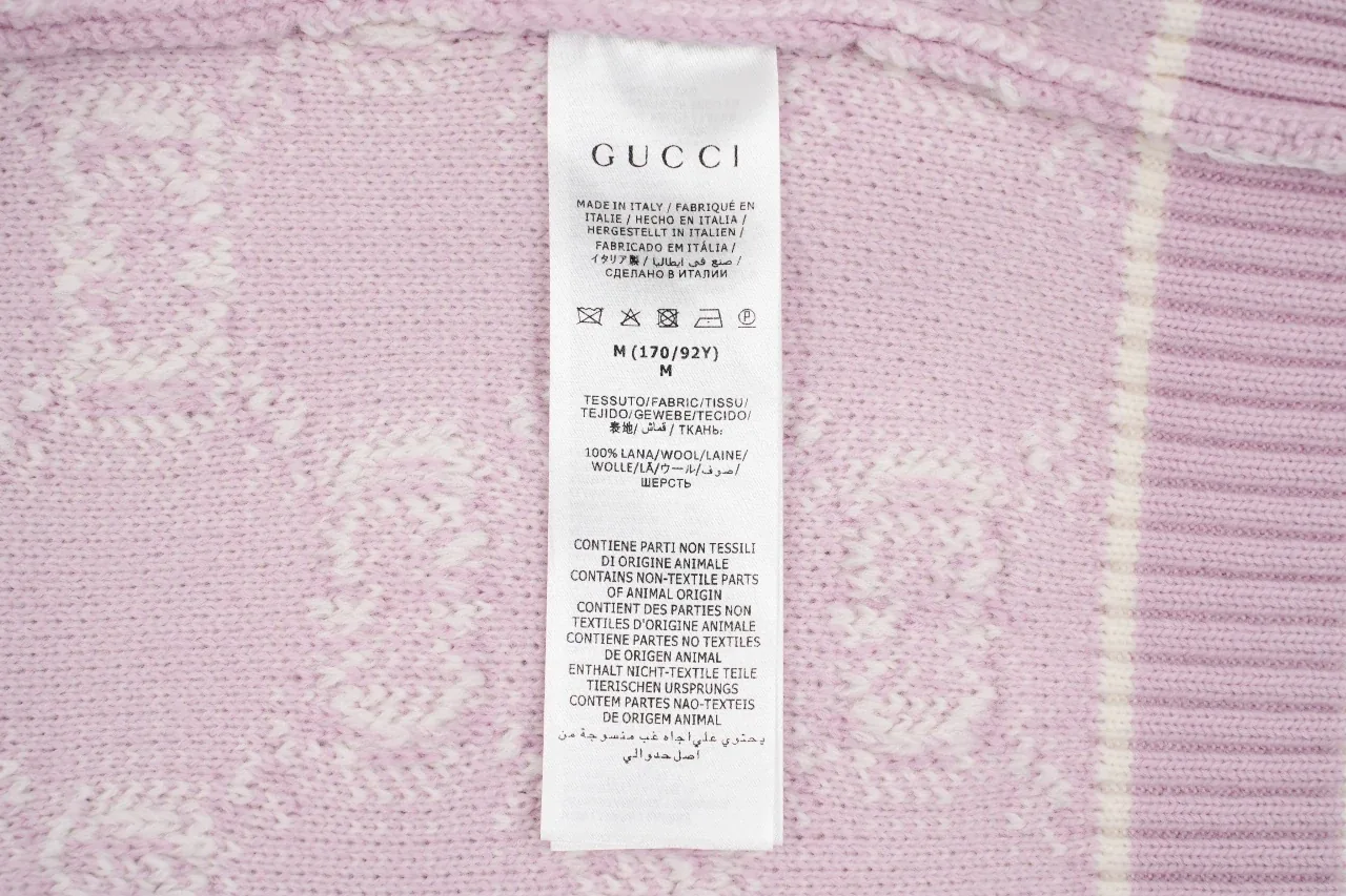 GUCCI Pink GG Jacquard Wool Cardigan product photo from LabelPicks