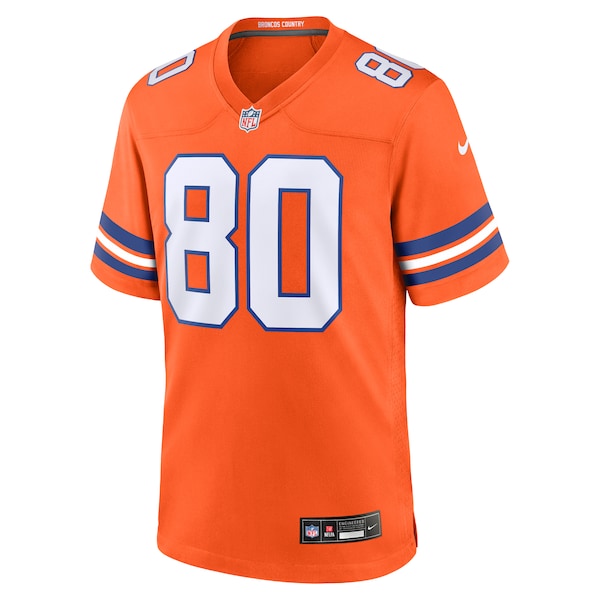 Rod Smith Denver Broncos Nike Mile High Collection 1977 Throwback Retired Player Game Jersey - Orange