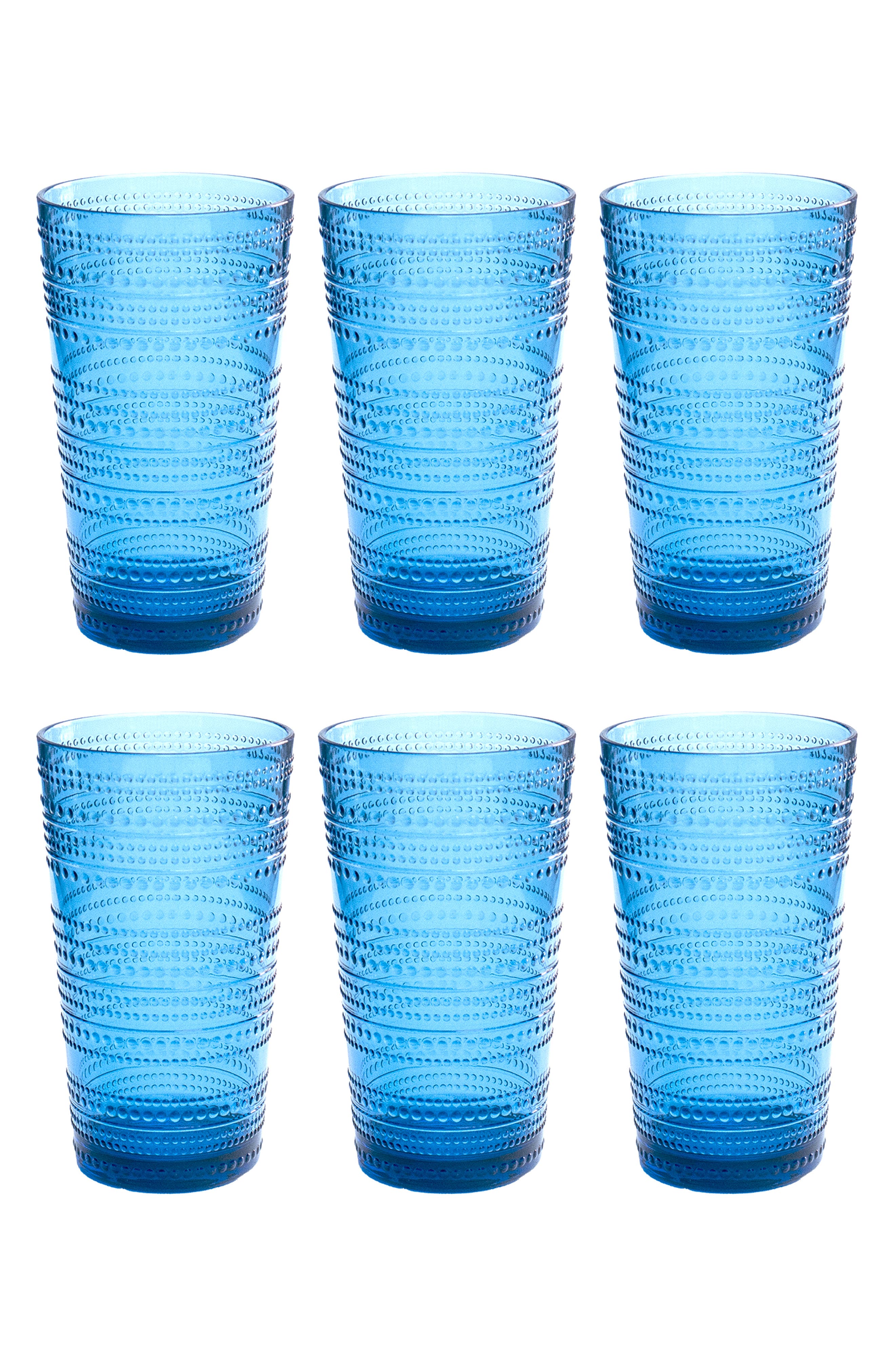 TarHong Beaded Set of 6 Jumbo Drinking Glasses