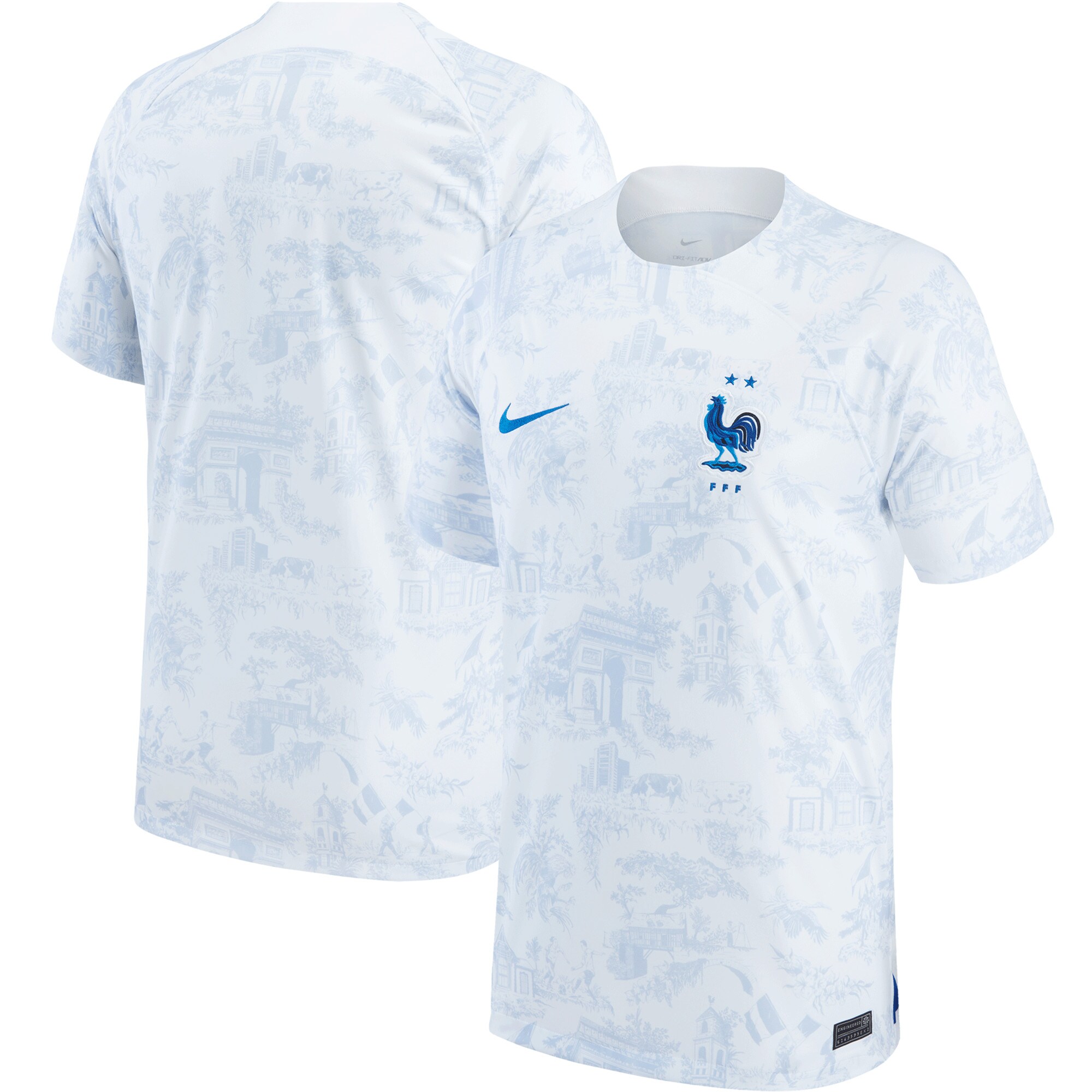 Custom National Team Nike 2022/23 Away Authentic Blank Jersey - White