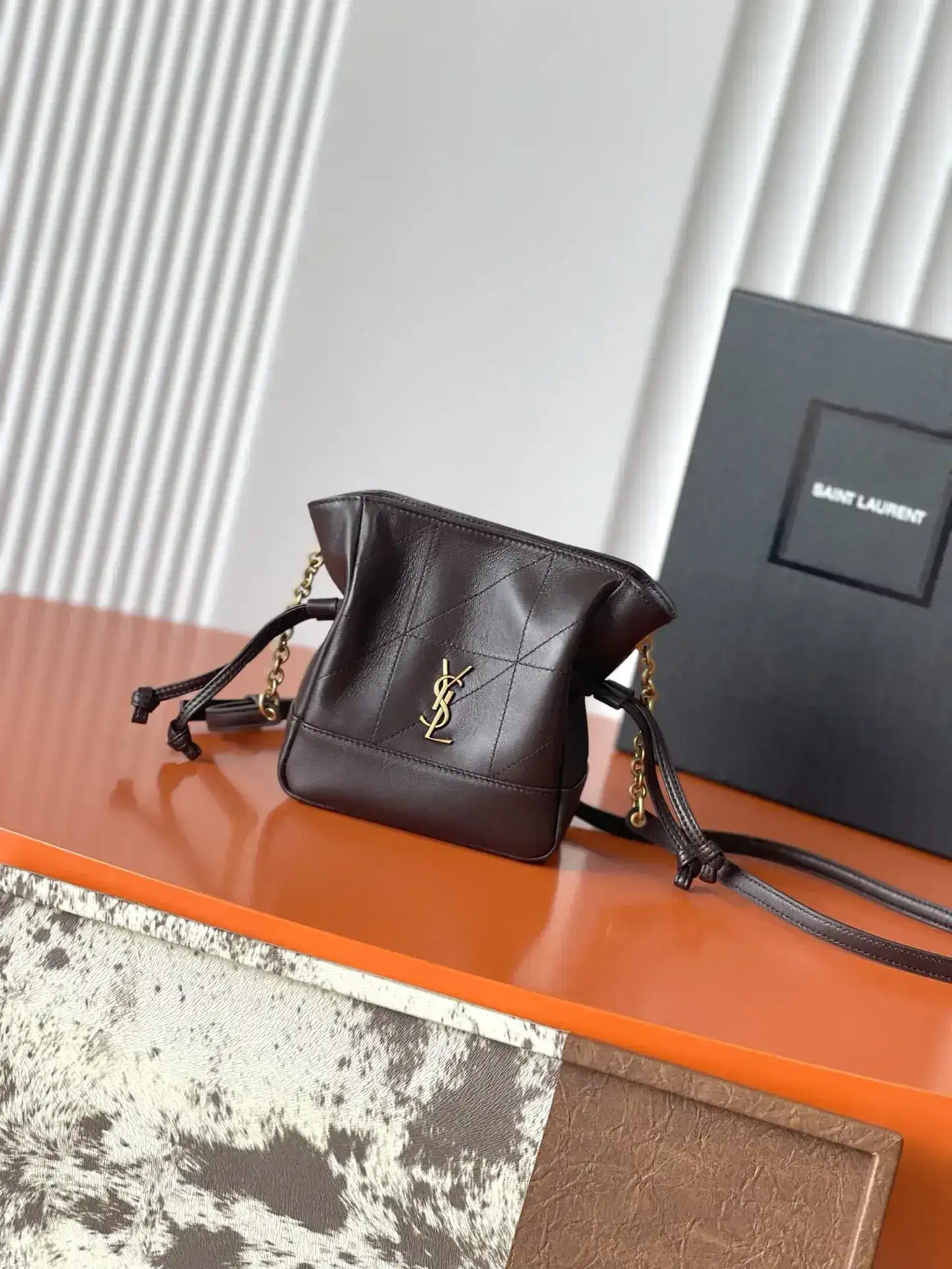 Saint Laurent Jamie Brown Lambskin Bucket Bag product photo from LabelPicks
