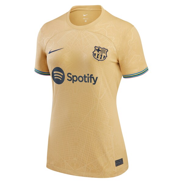 Pedri Barcelona Nike Women's 2022/23 Away Replica Player Jersey - Gold