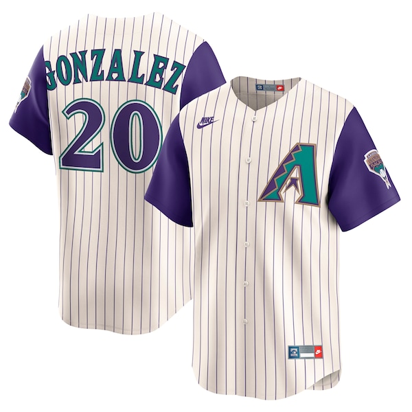Luis Gonzalez Arizona Diamondbacks Nike Throwback Cooperstown Collection Limited Jersey - Cream